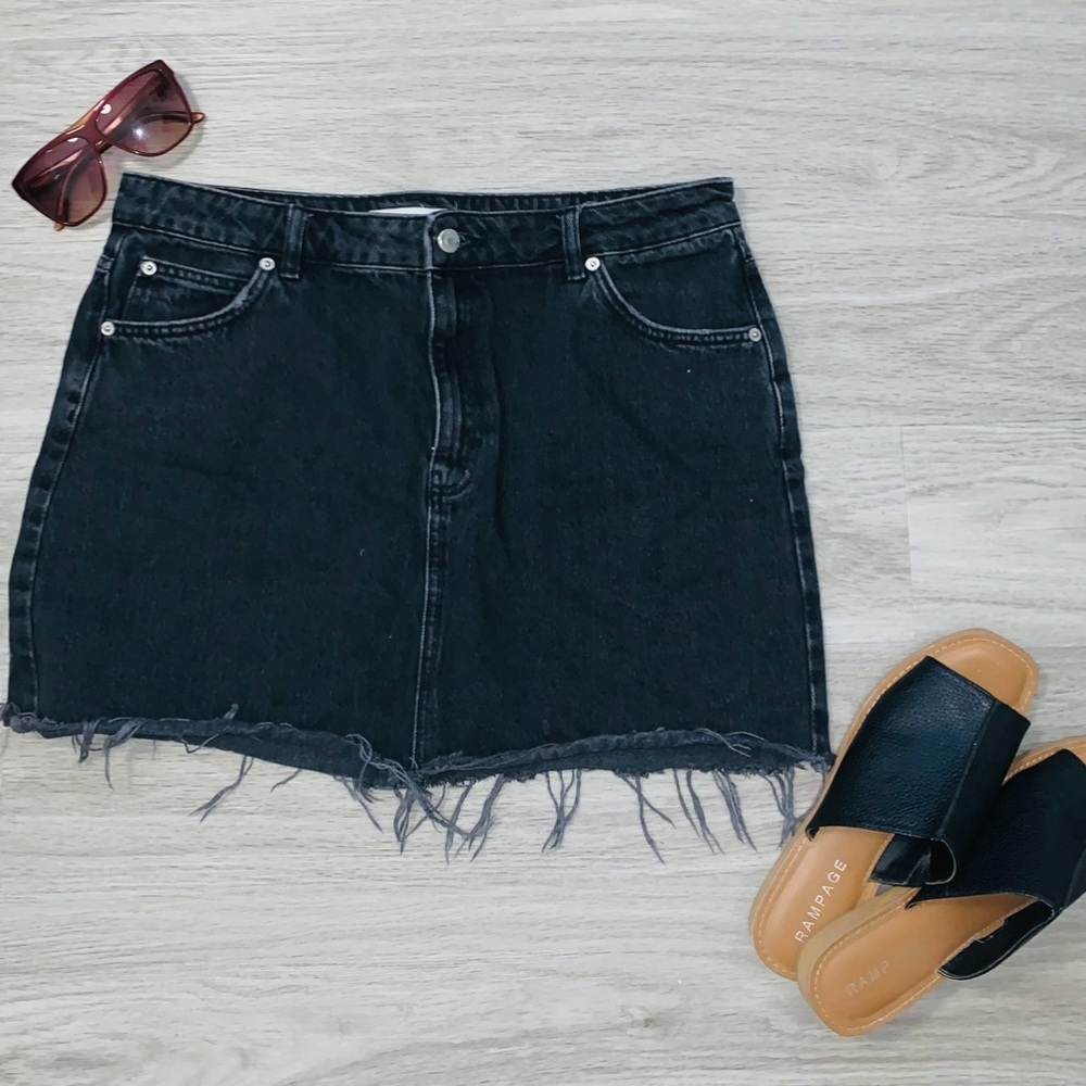 Topshop Black Jean Skirt • $19 • Message to purchase • (Size US 12) • Worn Once